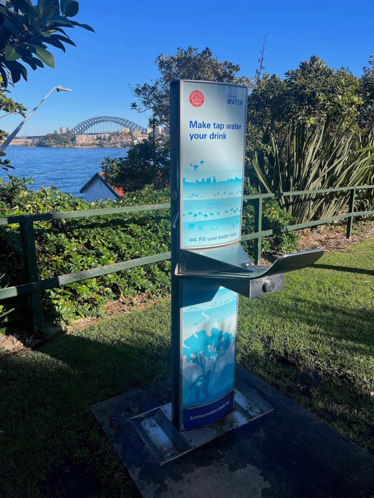 Water fountain at Cremorne Reserve