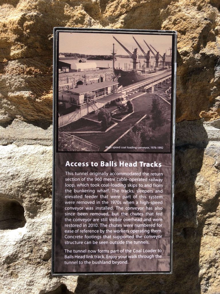 Balls Head Access Track Signage at Waverton in Sydney