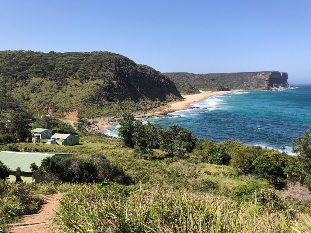 Garie Beach shacks in Royal National Park