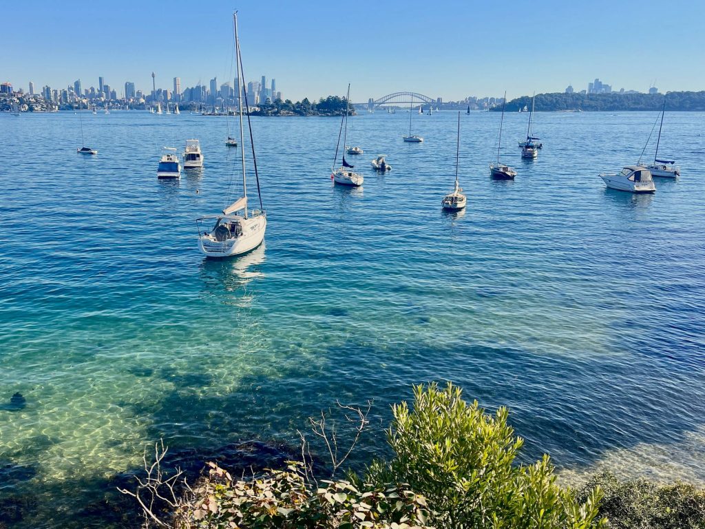 View of Sydney Harbour from the Hermitage Foreshore Walk in east Sydney