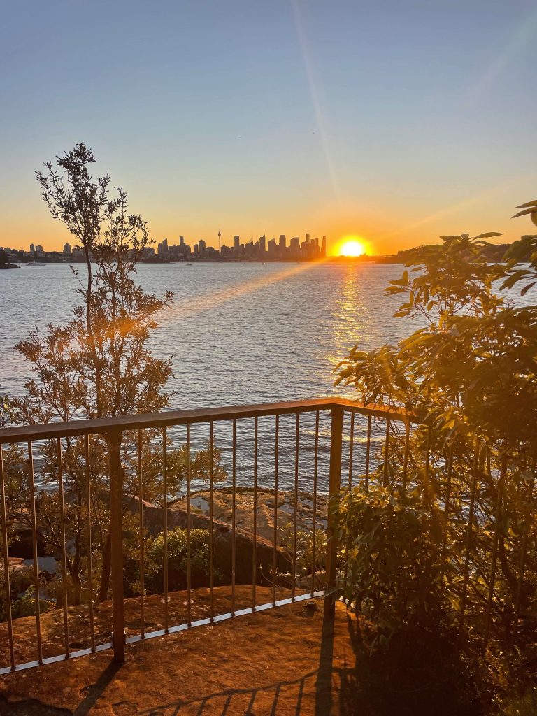 Sunset view from the Hermitage Foreshore Walk