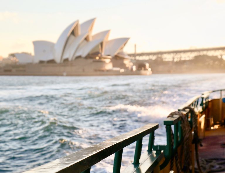 View of the Sydney Opera House from a Sydney Ferry