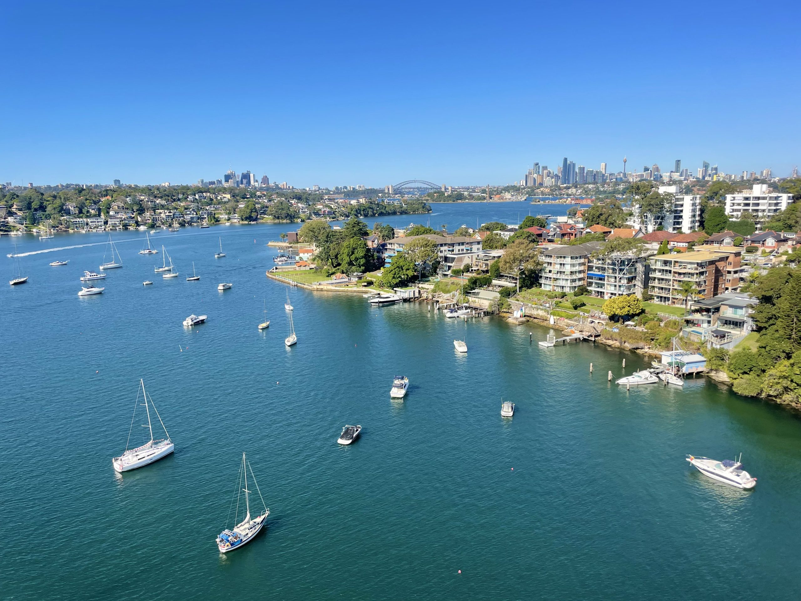 View from Gladesville Bridge over the Parramatta River