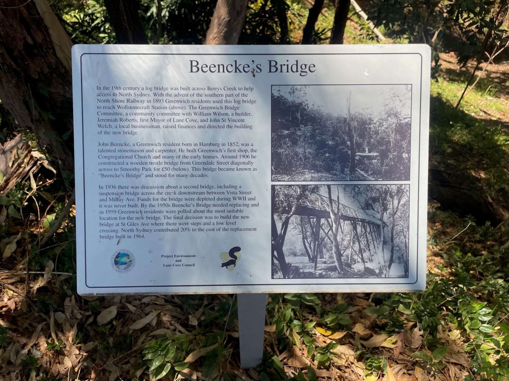 Sign about the history of Beencke