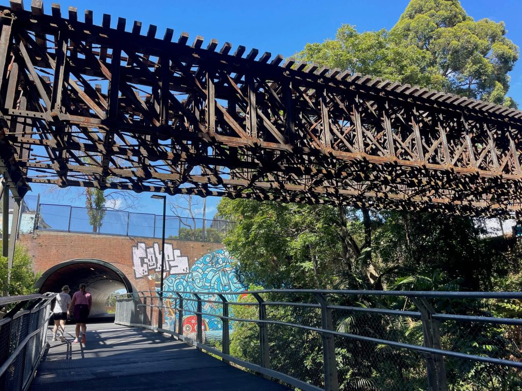 Lewisham railway viaduct on the GreenWay