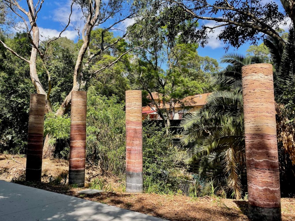 Sedimentary Earth Core by Benjamin Muir at Gadigal Reserve on the GreenWay