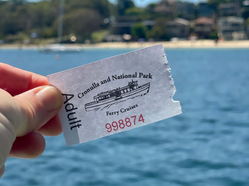 Jibbon Track in Royal National Park Bundeena ferry ticket