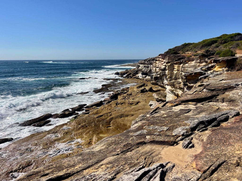Jibbon Track in Royal National Park View from the escarpment near Port Hacking Point in Royal National Park