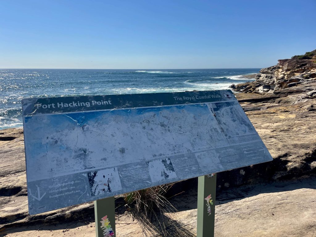 Jibbon Track in Royal National Park Looking out at the ocean from Port Hacking Point in Royal National Park