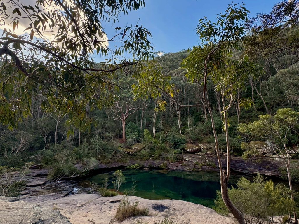 Karloo Pool and Uloola Falls Walk in Royal National Park Karloo Pool in Royal National Park south of Sydney CBD